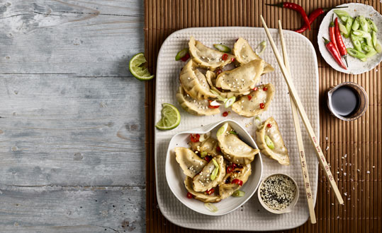 เกี๊ยวซ่ามังสวิรัติ